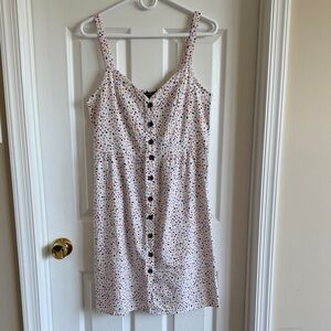 Banana Republic White Mini Dress with Multicolor Confetti Print